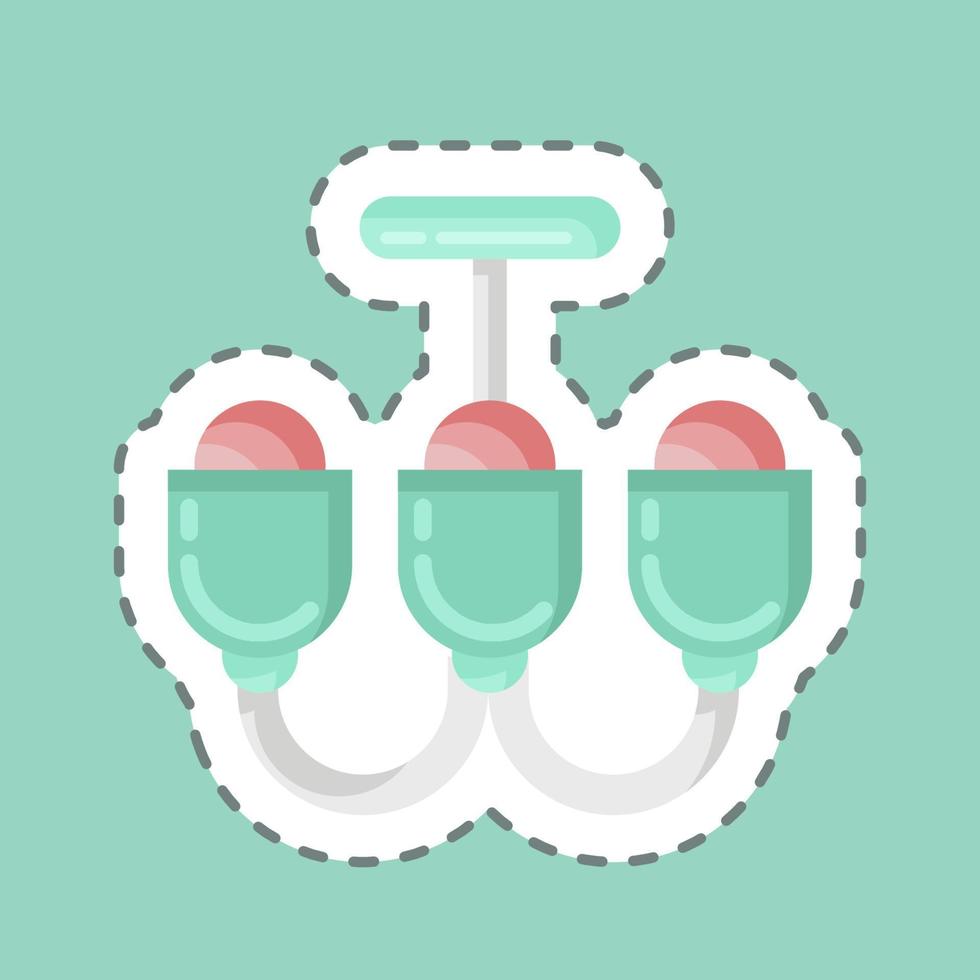 Sticker line cut Chandelier. suitable for House symbol. simple design editable. design template vector. simple illustration vector