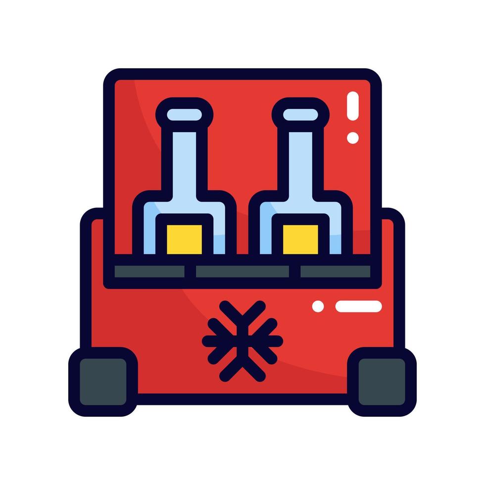 icono de estilo de línea lleno de nevera portátil. ilustración vectorial para diseño gráfico, sitio web, aplicación vector