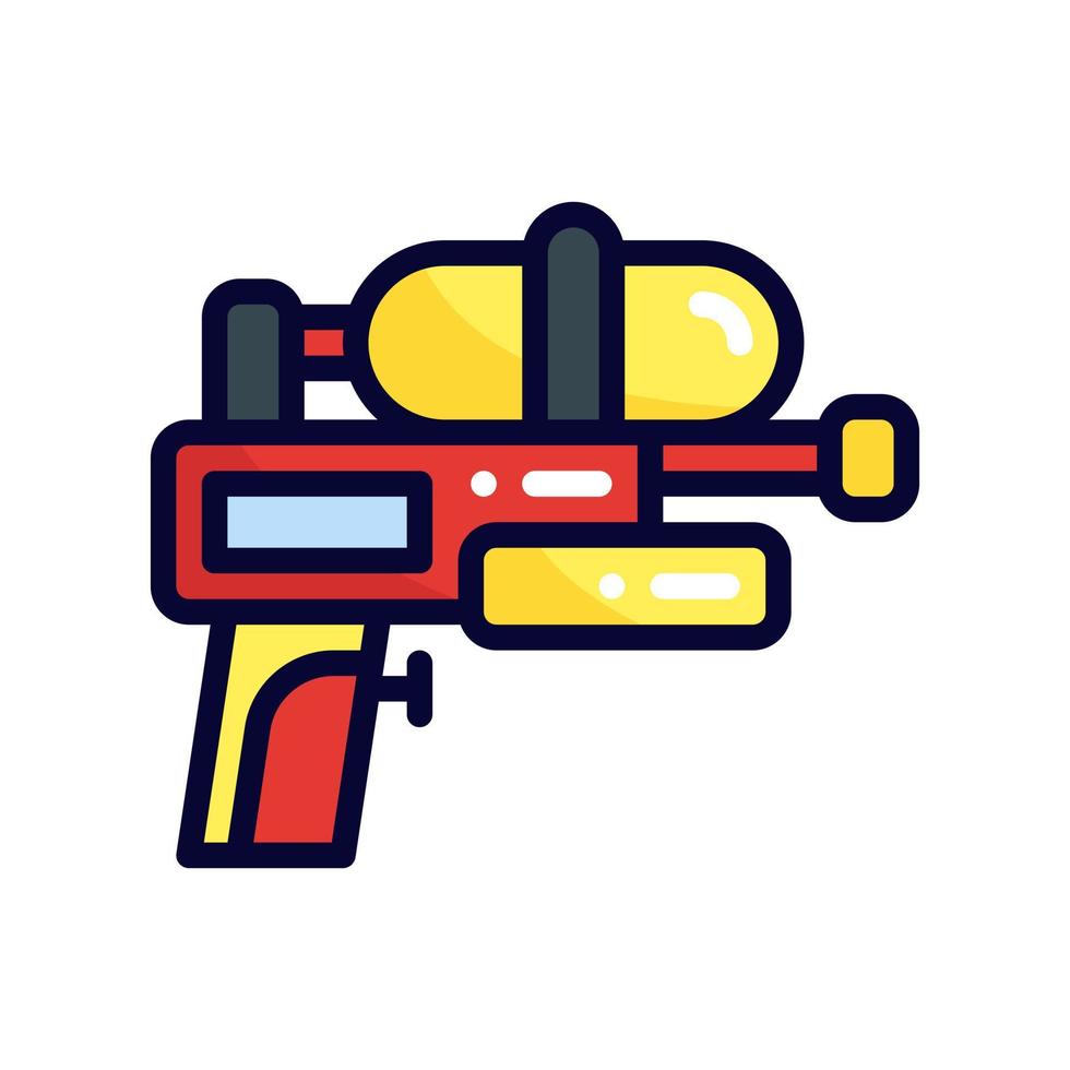 icono de estilo de línea llena de pistola de agua. ilustración vectorial para diseño gráfico, sitio web, aplicación vector