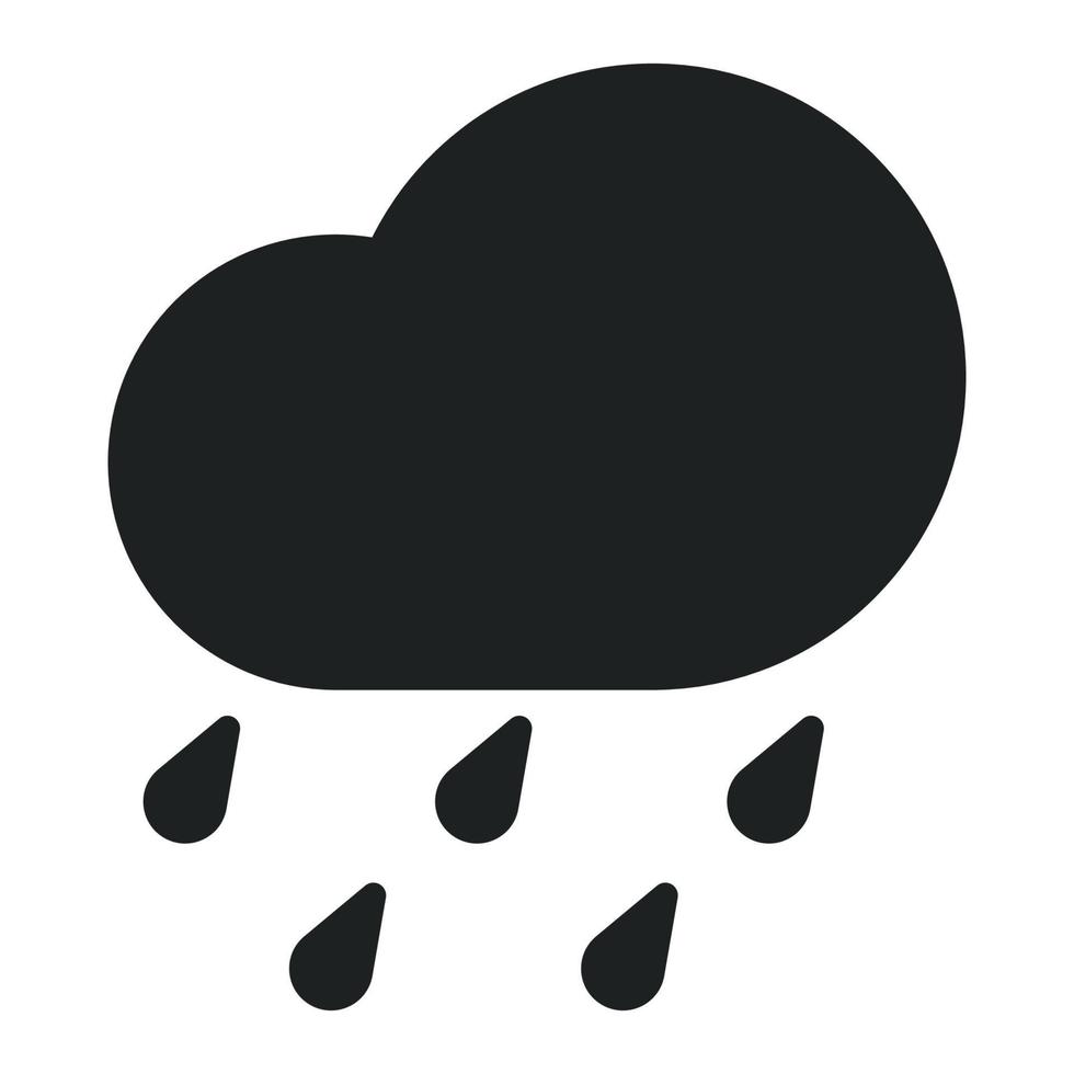 Rainy Season with Solid Icon vector