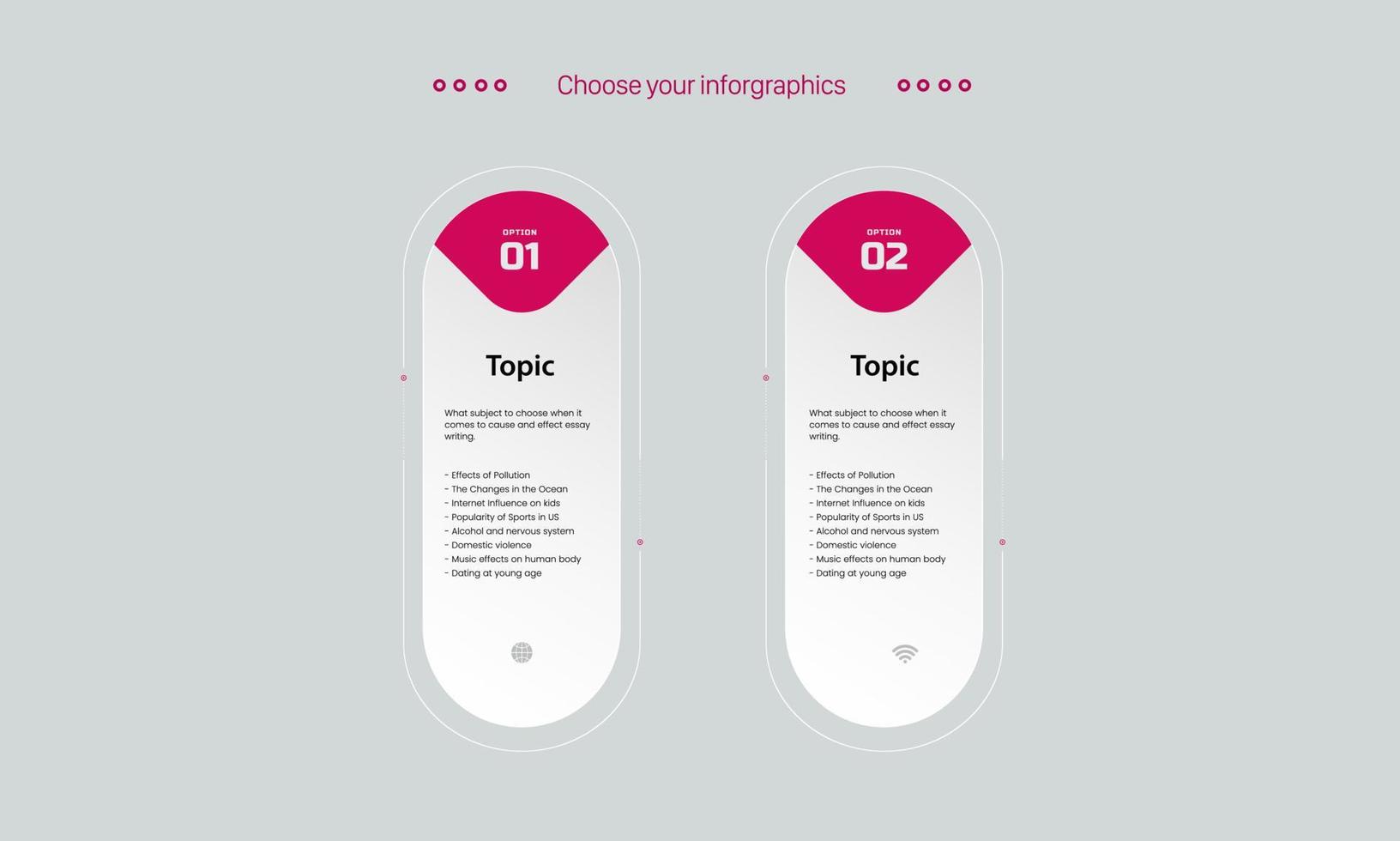 Five Infographic design with icons. five options or five steps. process diagram, flow chart, info graph, Infographics for business concept, presentations banner, workflow layout vector