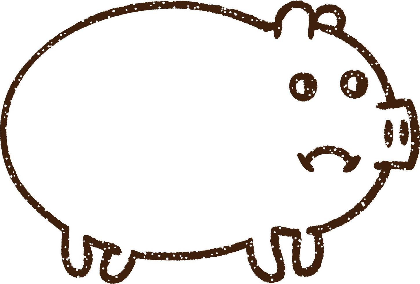 Pig Charcoal Drawing vector