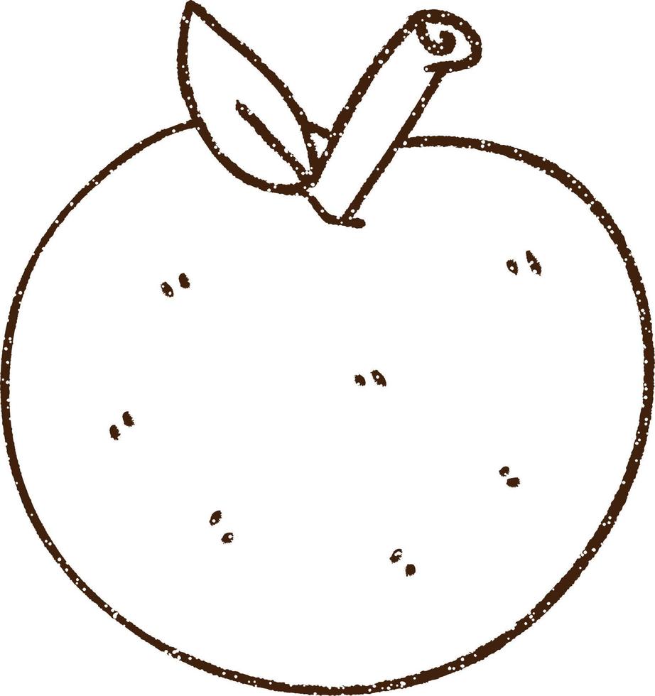 Apple Charcoal Drawing 9636589 Vector Art at Vecteezy
