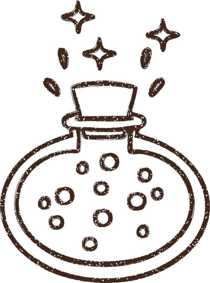 Magic Potion Charcoal Drawing vector