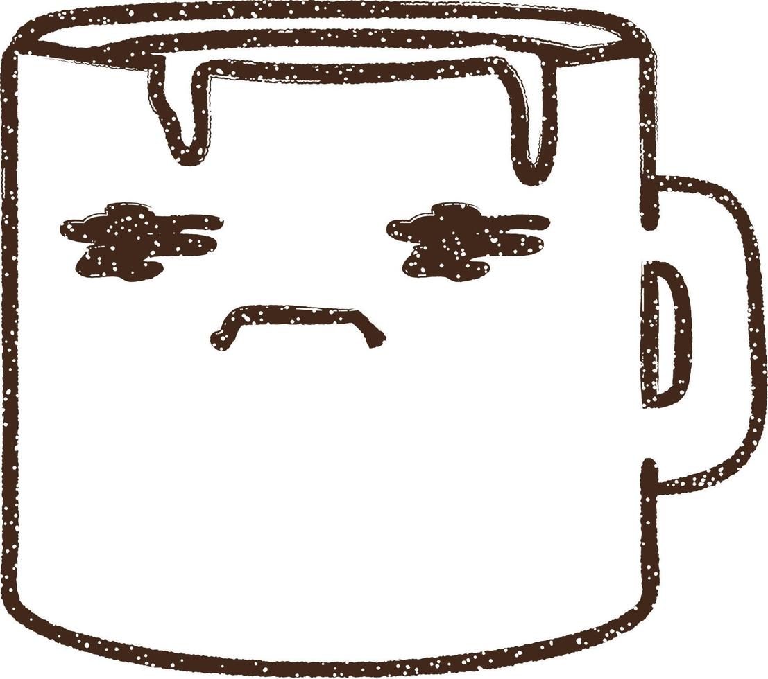 Coffee Mug Charcoal Drawing vector
