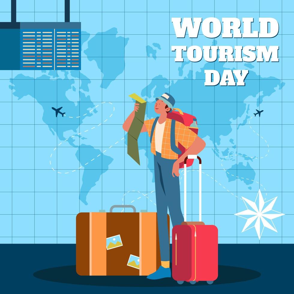 World Tourism Day Concept vector