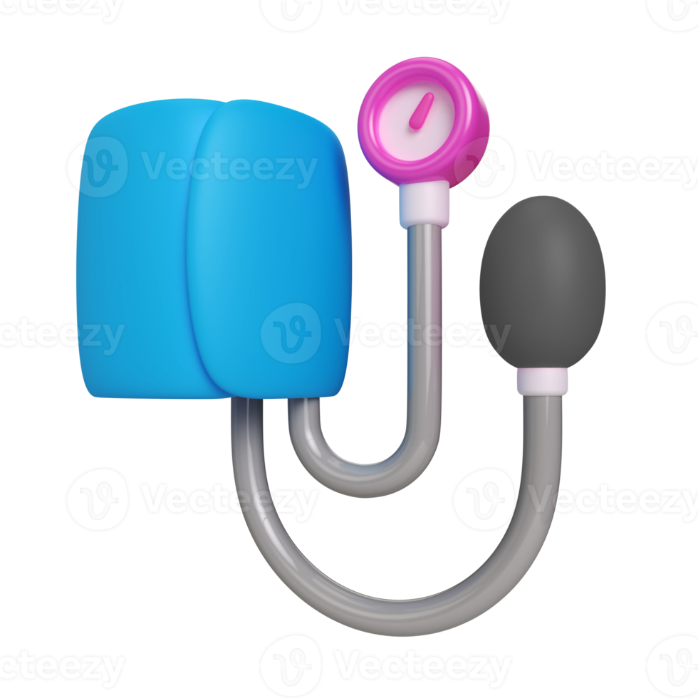 Analog sphygmometer 3D Illustration Icon png