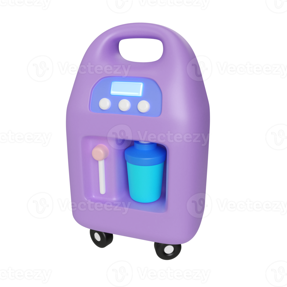 Oxygen Concentrator 3D Illustration Icon png