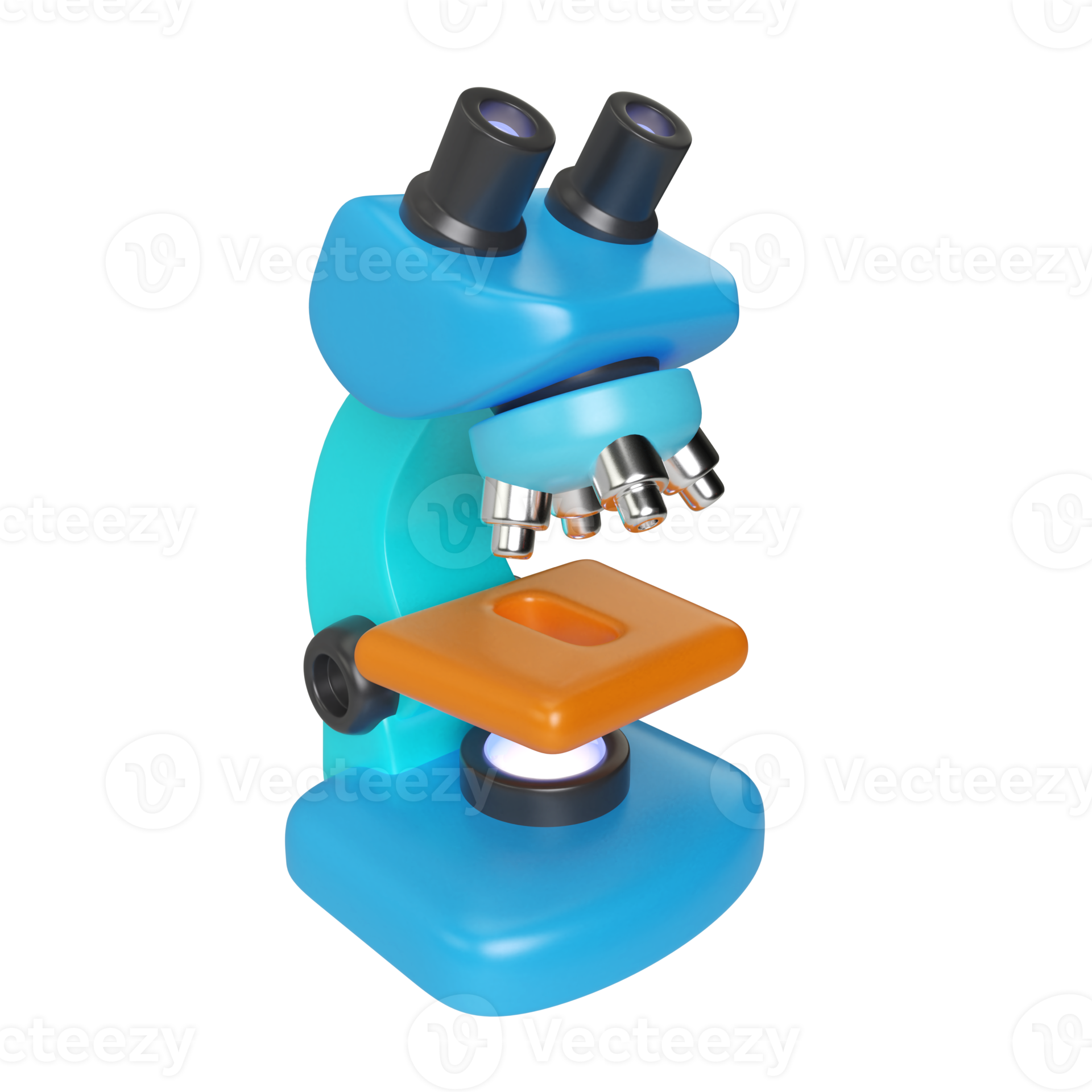 Twolens Ocular Microscope 3D Illustration Icon 9636637 PNG