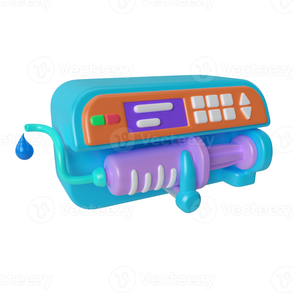 Syringe Pump 3D Illustration Icon png