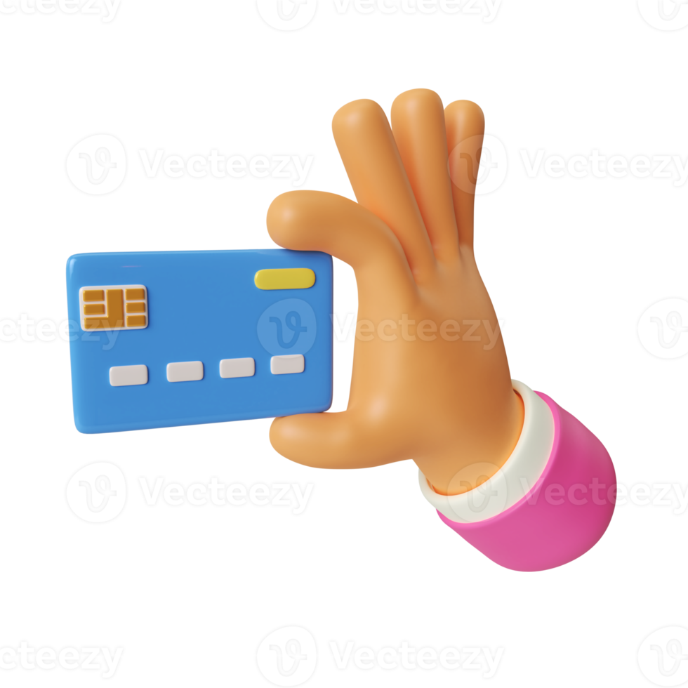 Credit Card 3D Rendering Illustration png