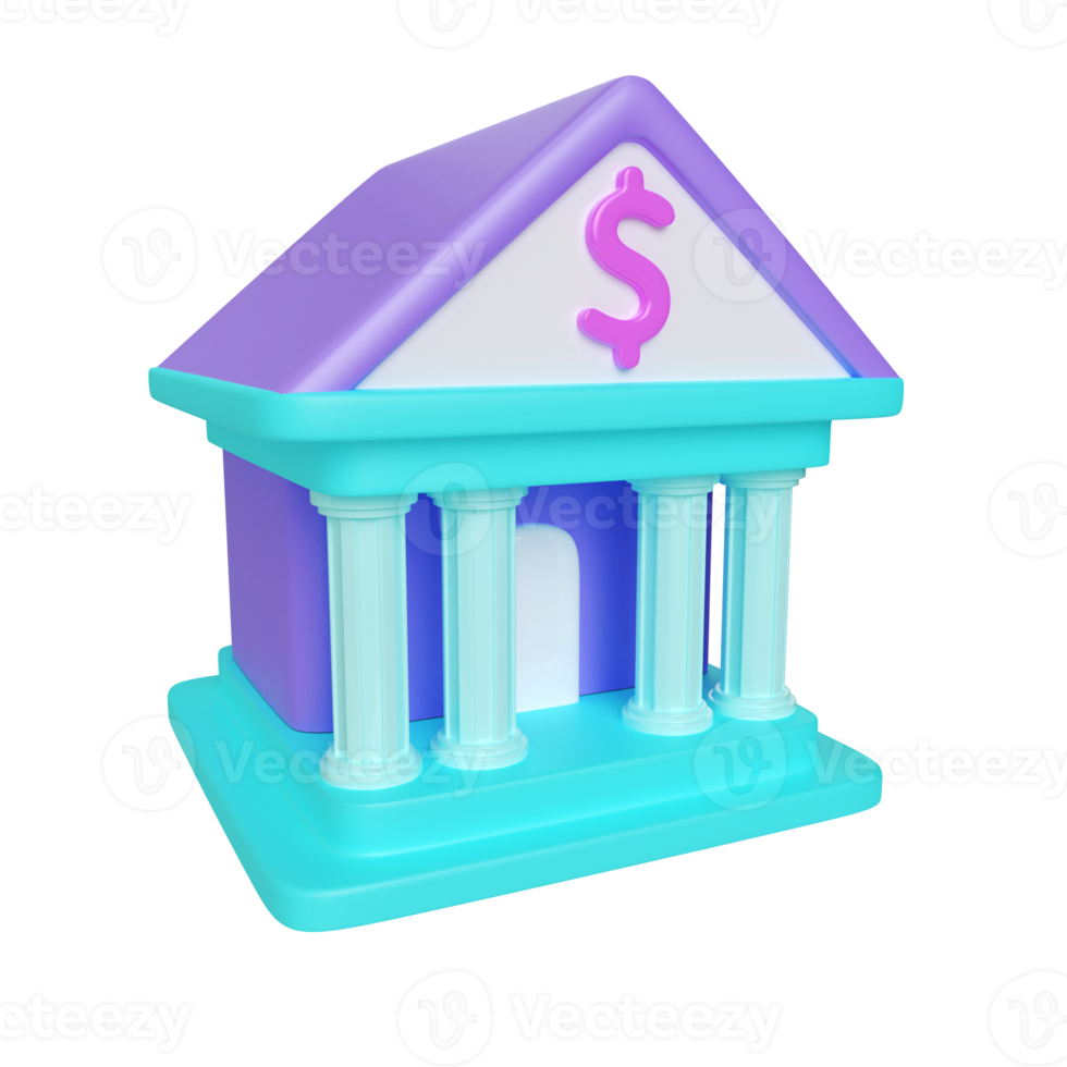 Bank 3D Illustration png