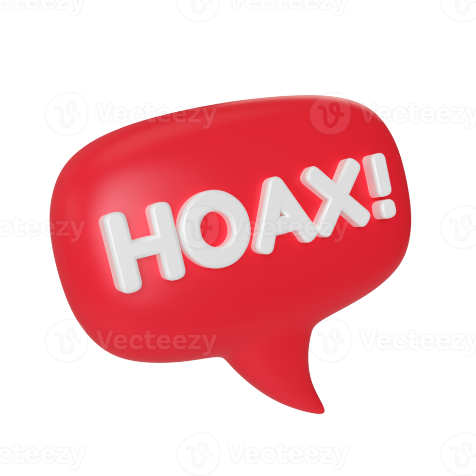 Hoax 3D-Illustrationssymbol png