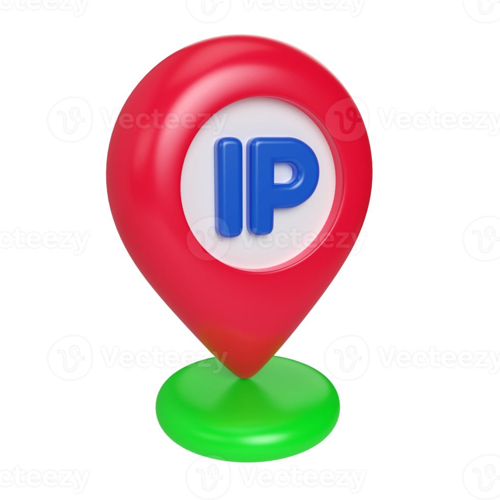icono de ilustración 3d de dirección IP png