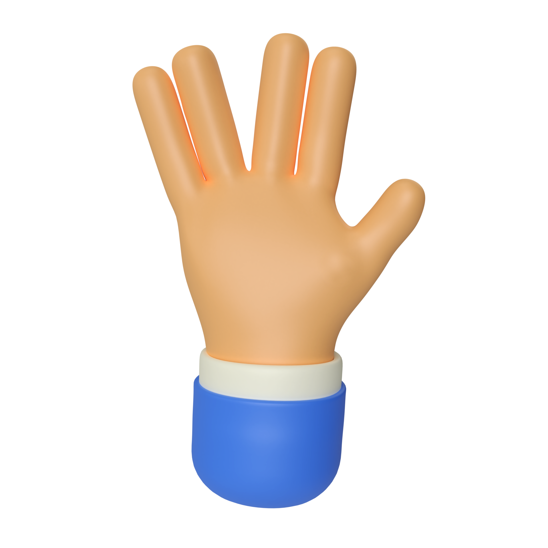 Vulcan Salute Hand Gesture 3D Render Illustration 9636687 PNG