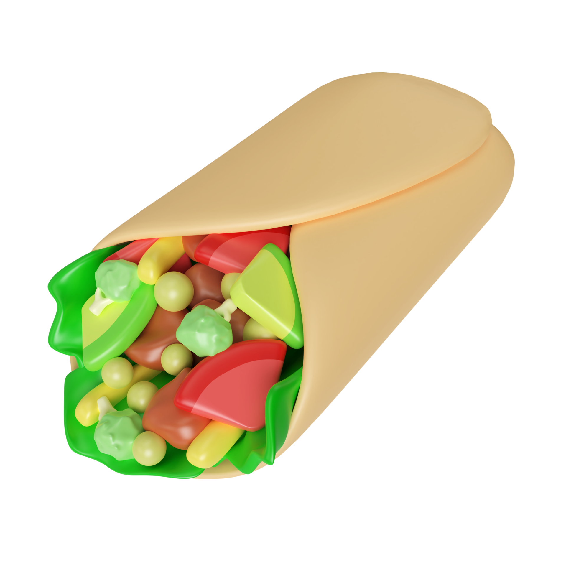 Burrito 3DIllustrationssymbol 9636702 PNG