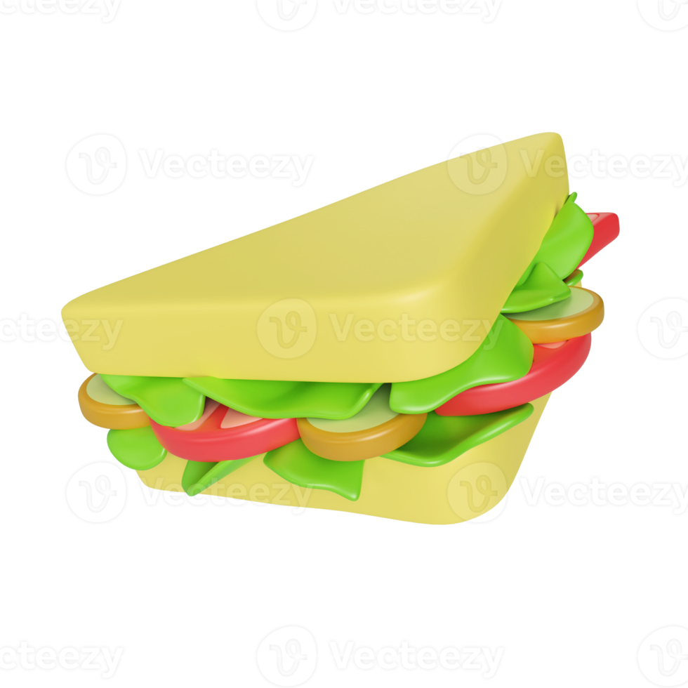 Sandwich 3D Illustration Icon png