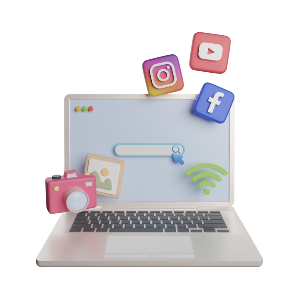 attrezzatura da lavoro per ufficio gadget per pc social media