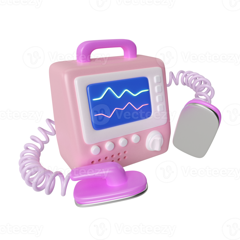Defibrillator 3D Illustration Icon png