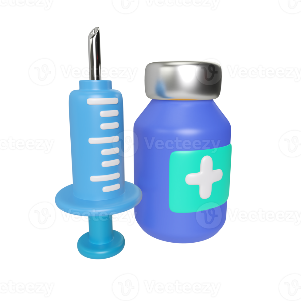 Vaccine 3d Illustration Icon png