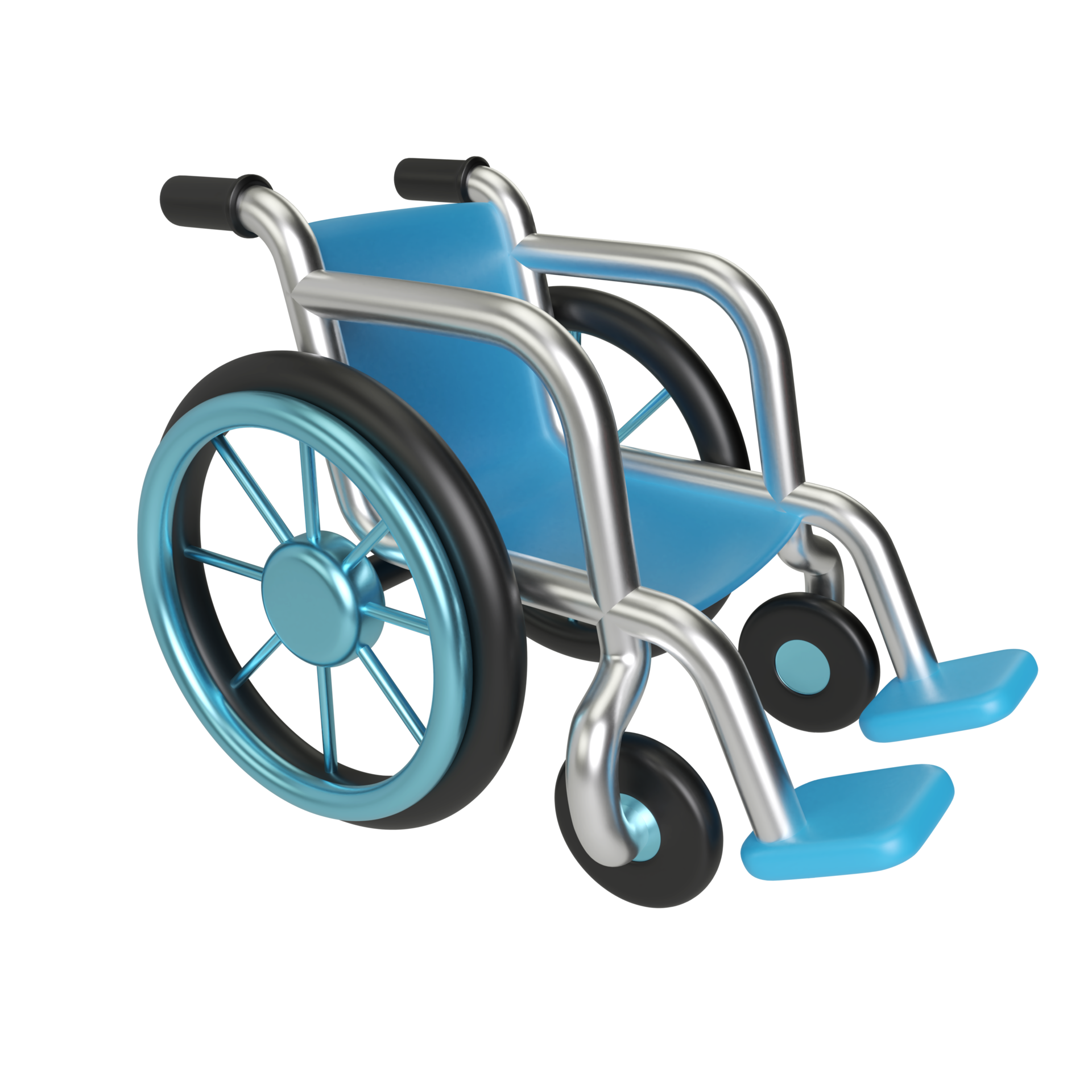 Free Wheelchair 3D illustration Icon 9636754 PNG with Transparent Background