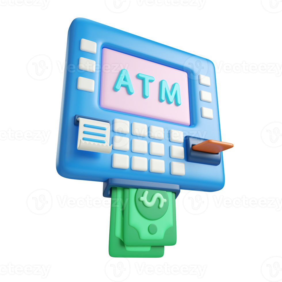 ATM 3D Illustration png