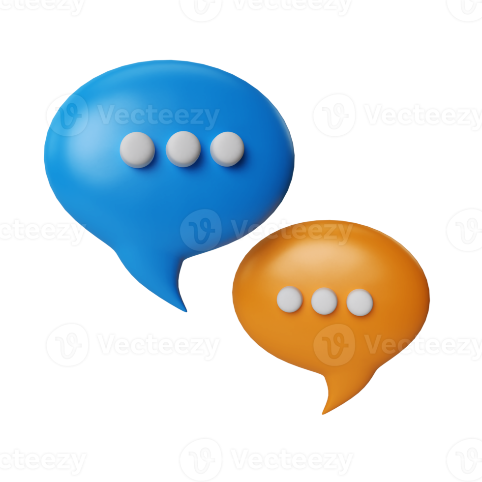 Communication Speech Bubble 3D Icon png