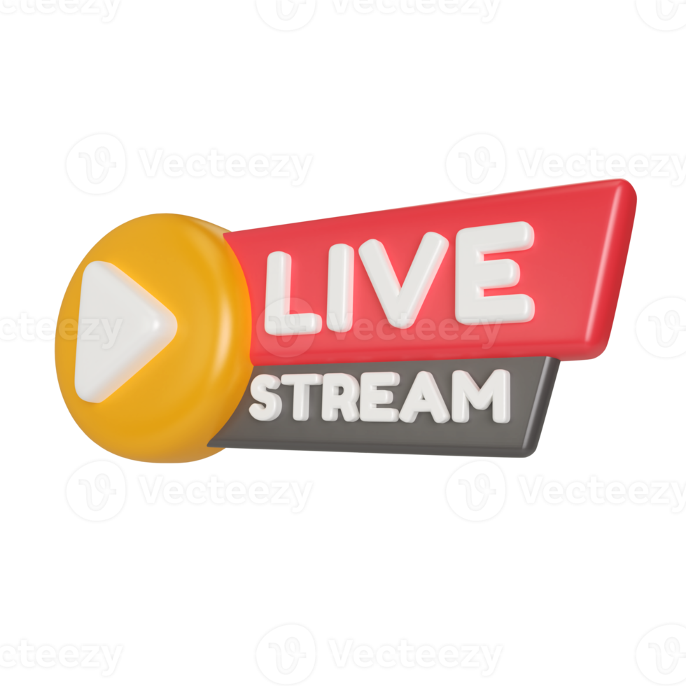 live streaming 3d illustration ikon png