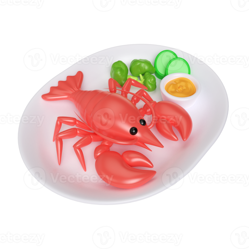 Lobster 3D Illustration Icon png
