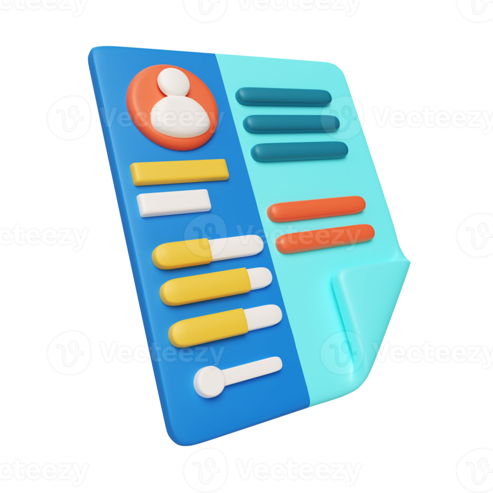 Curriculum Vitae 3D Icon png