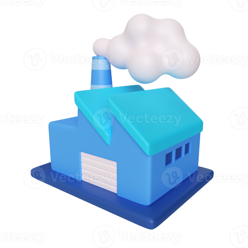 Factory 3D Illustration Icon png