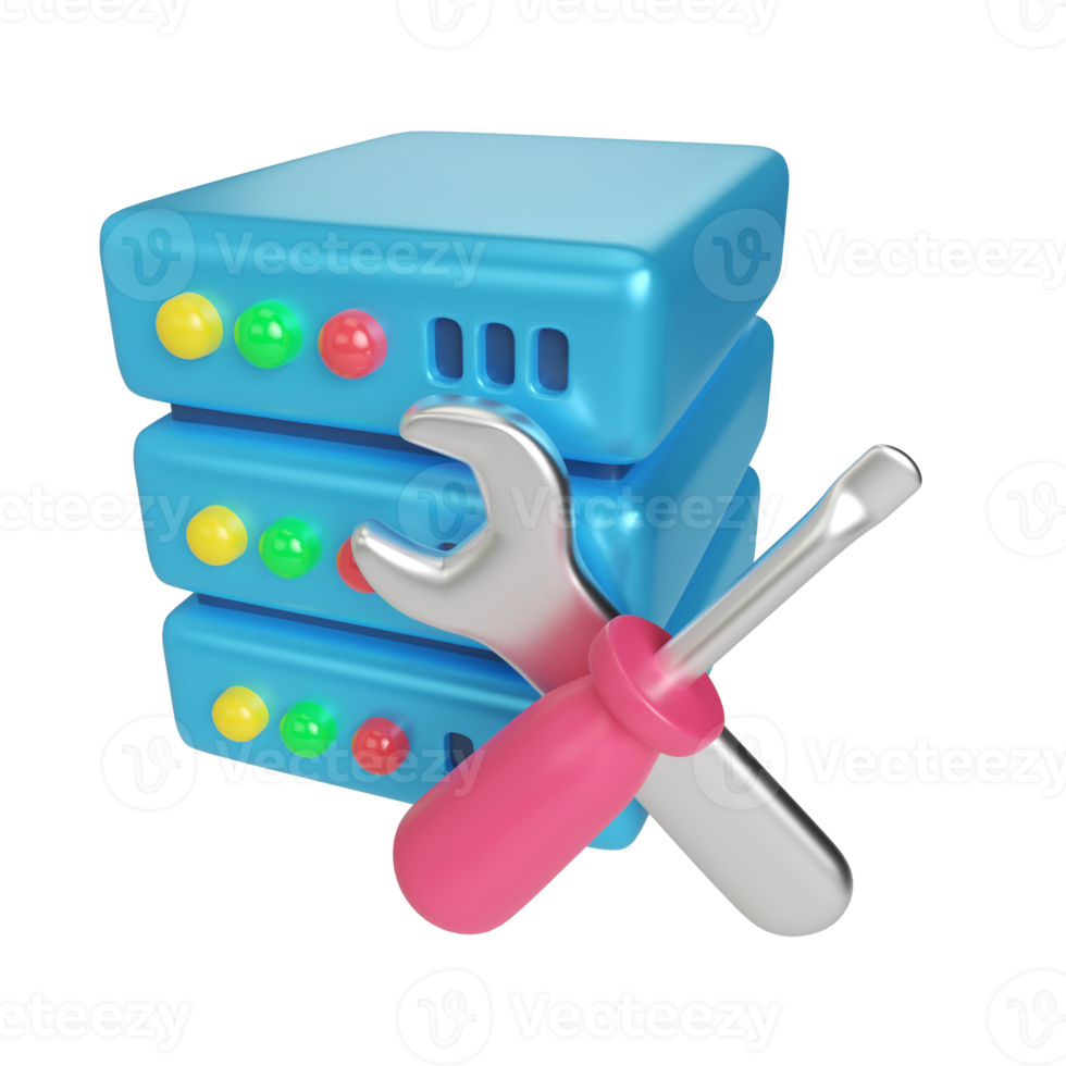server maintenance 3D Illustration Icon png