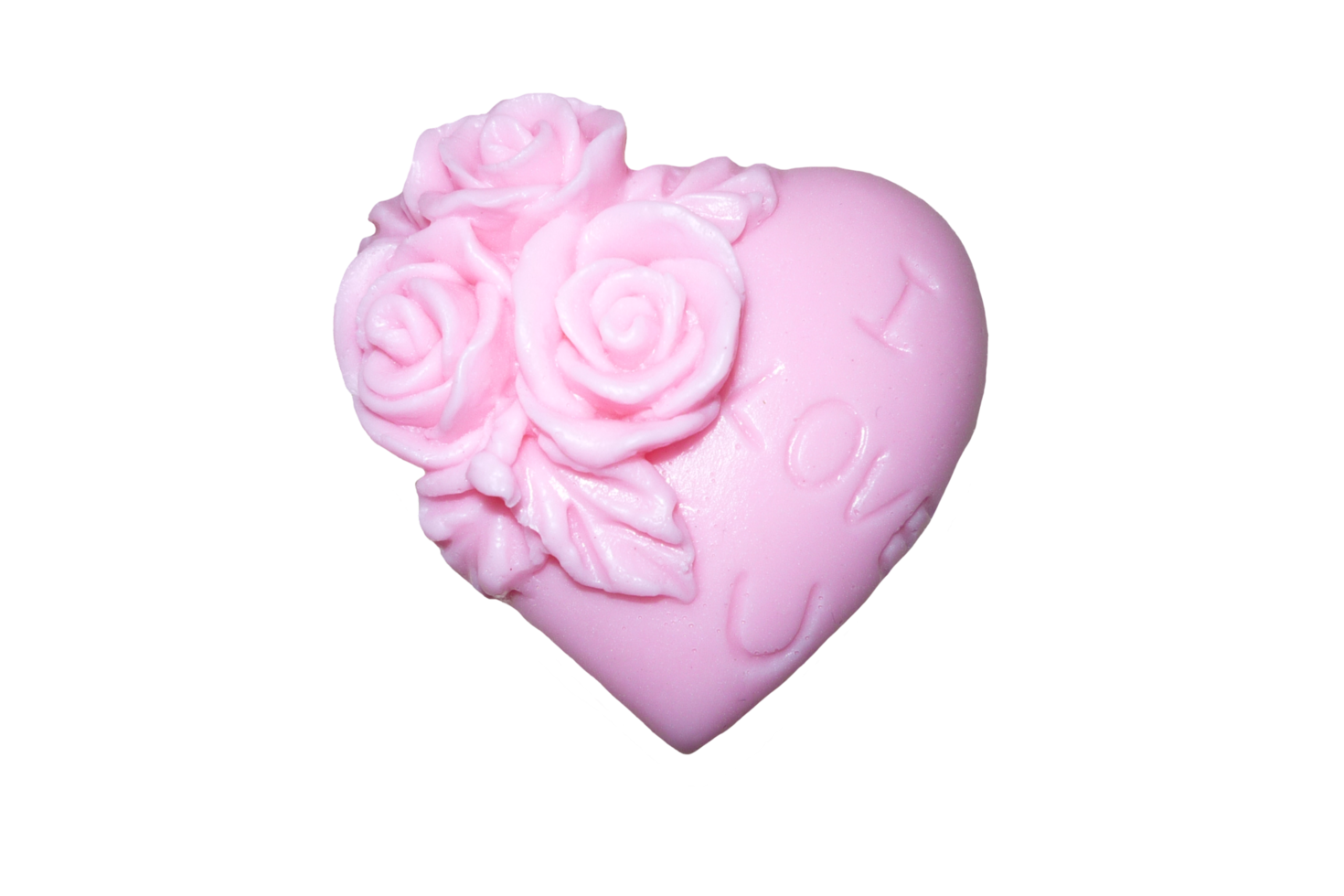 sabonete artesanal em forma de coração rosa em um fundo transparente png