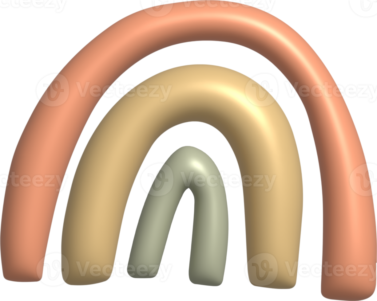 Élément de formes organiques 3d png