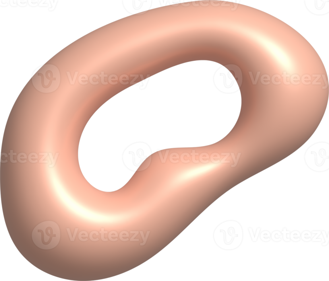 Élément de formes organiques 3d png