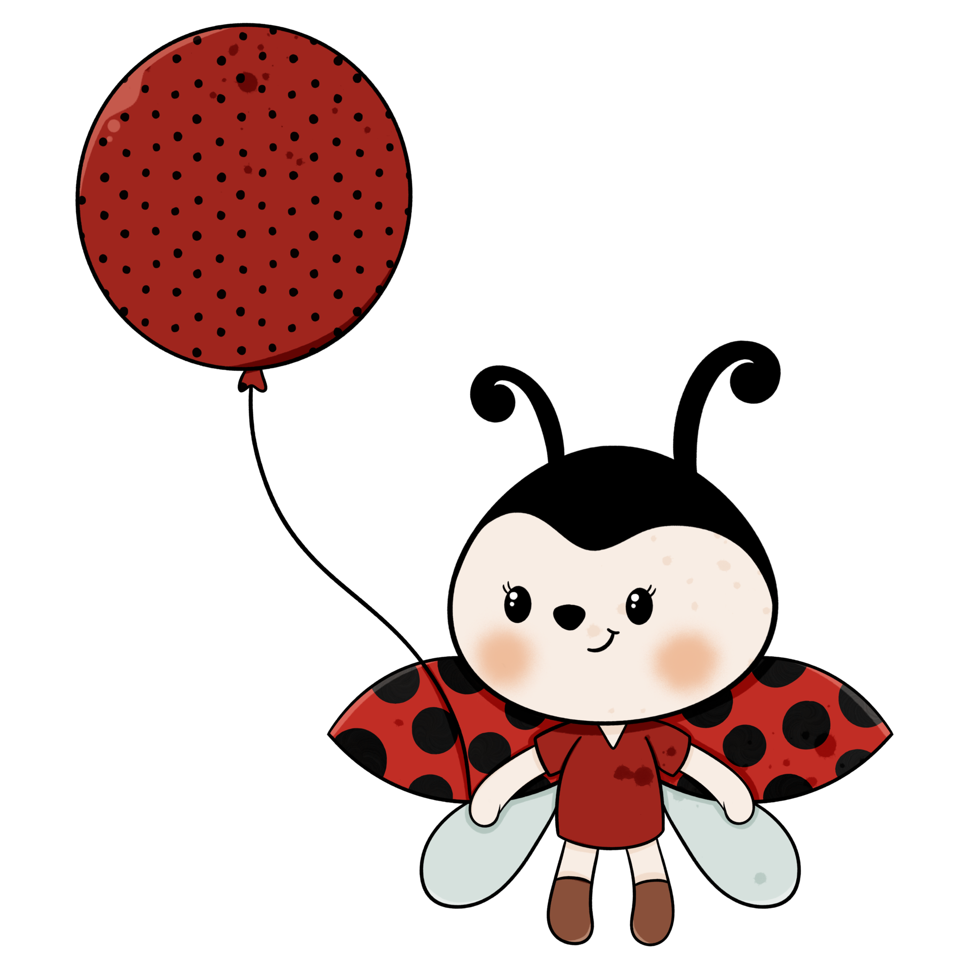 Cute ladybug cartoon design character 9636963 PNG
