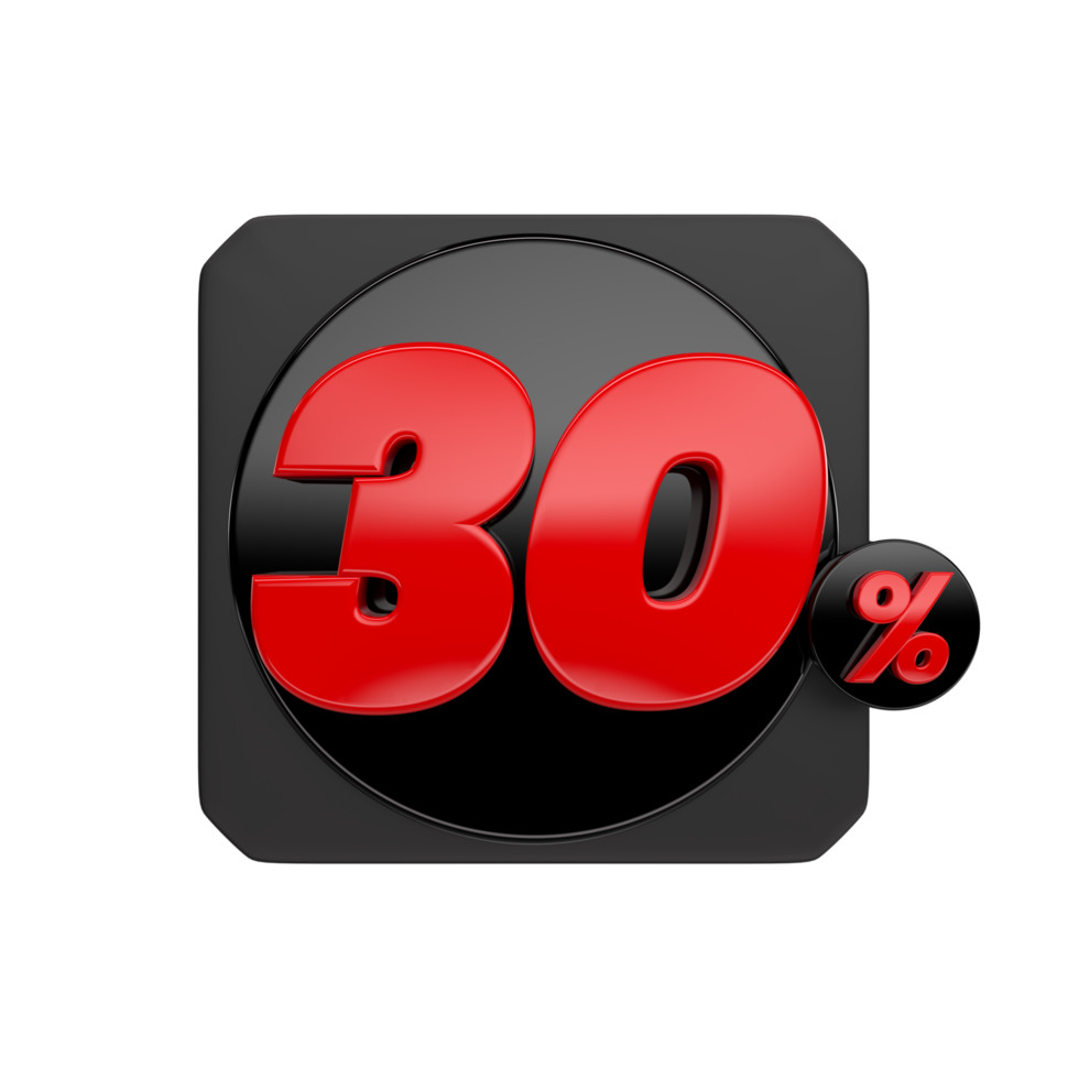 Percentage 3D Render png