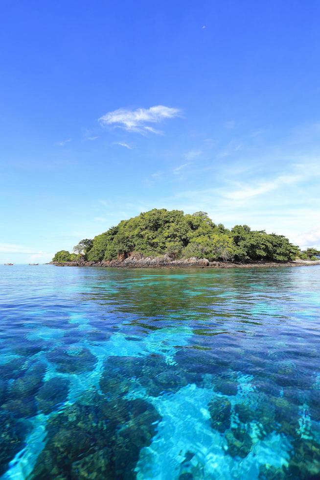 Beautiful sea and beach at tropical island photo