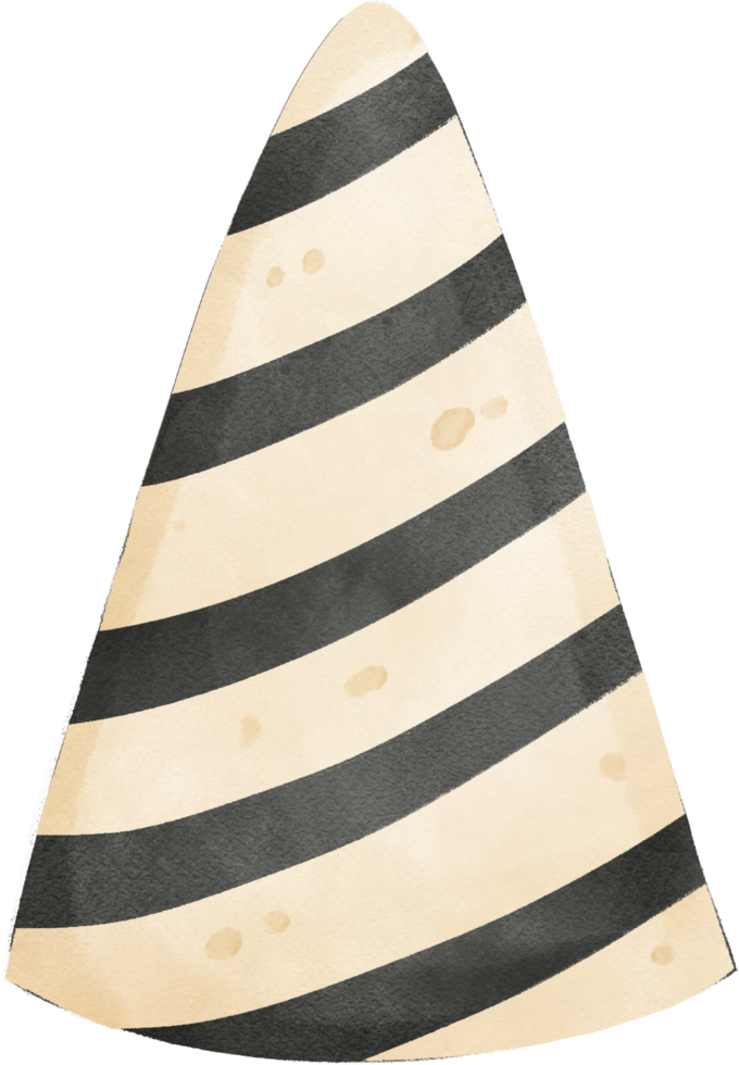 watercolor Halloween party hat hand drawing png