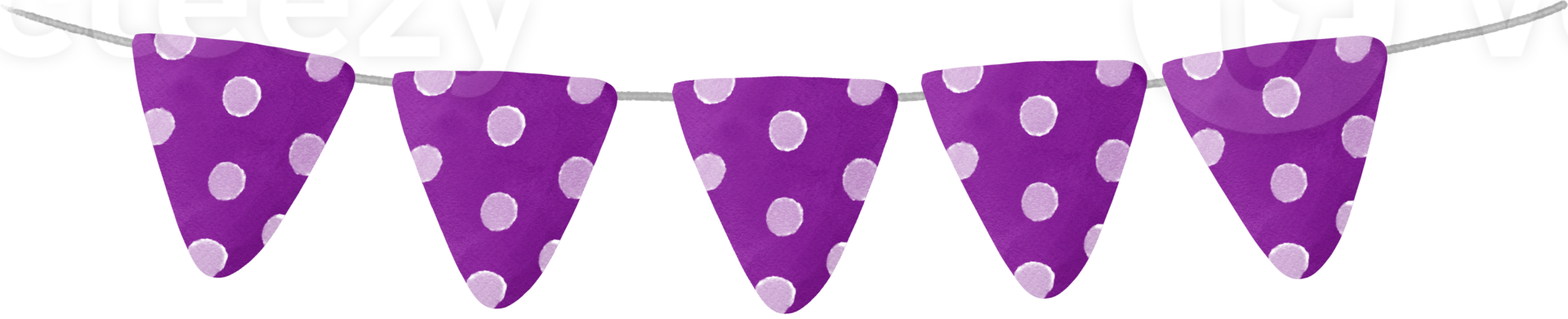 violett halloween flagga banner krans akvarell png