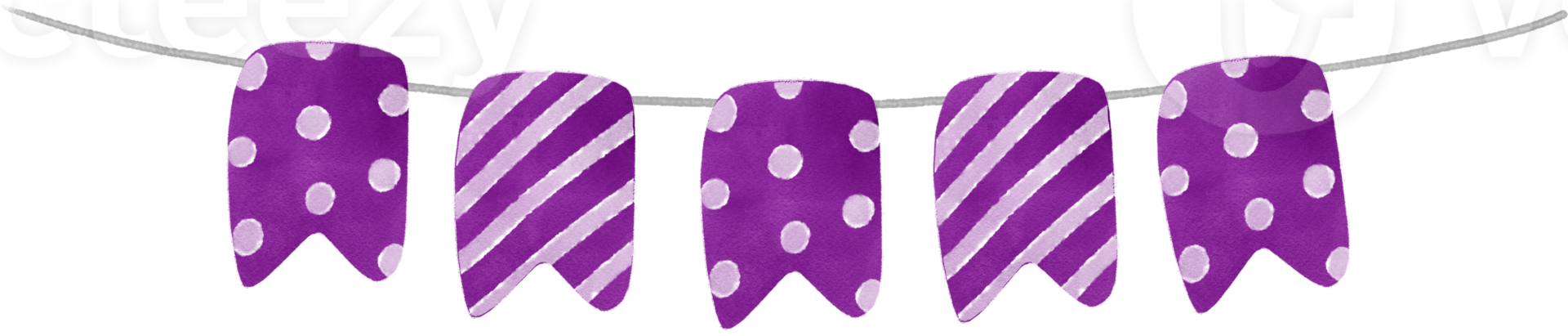 acquerello viola della ghirlanda dell'insegna della bandiera di halloween png