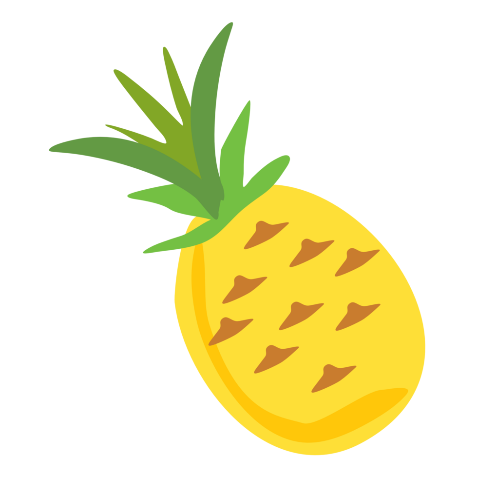 bright yellow fruit pineapple PNG file