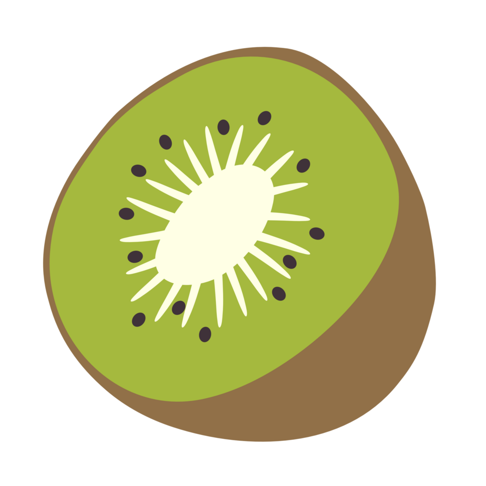 archivo png de fruta de kiwi de colores brillantes