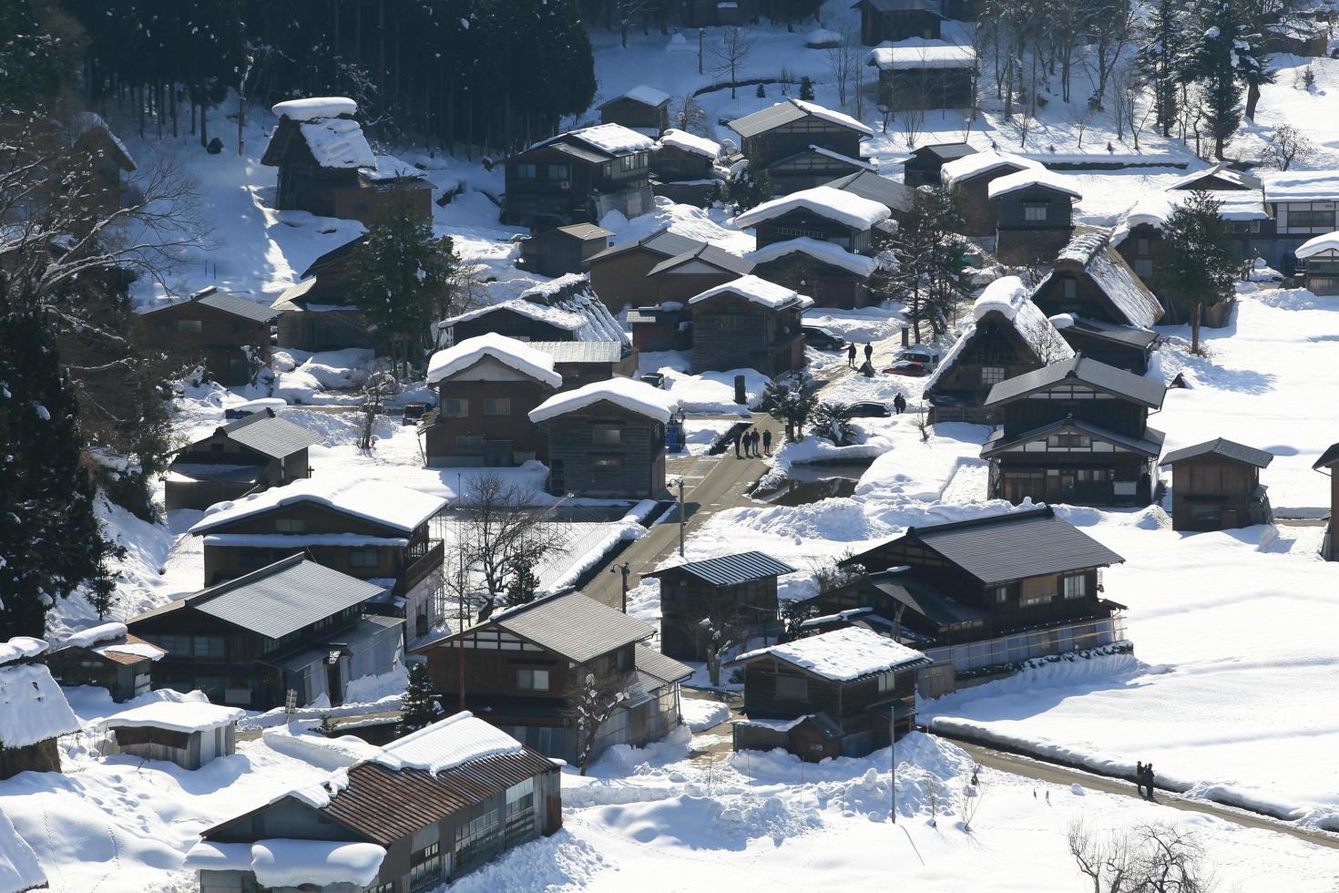 Viewpoint at Gassho-zukuri Village, Shirakawago, Japan photo