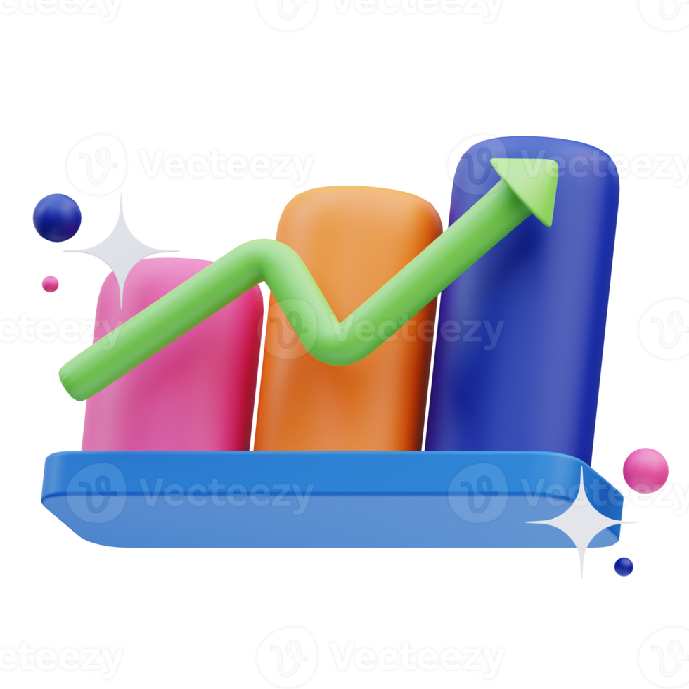 Business Icon, Statistic, 3d Illustration png