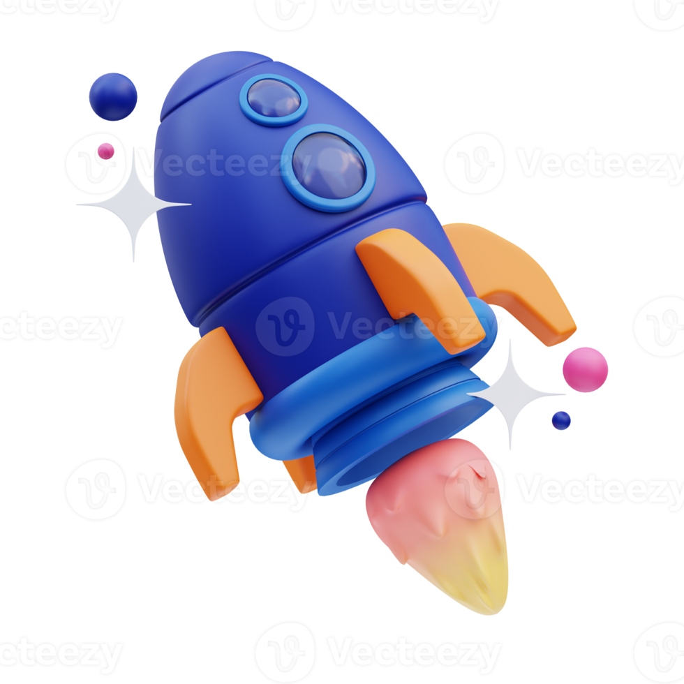 Business Icon, rocket launch , 3d Illustration png