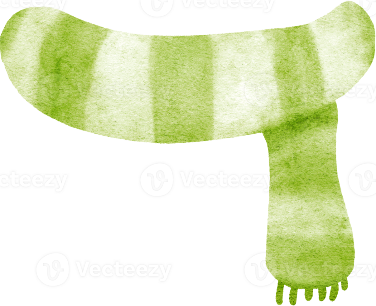 groene gezellige wintersjaal aquarel png