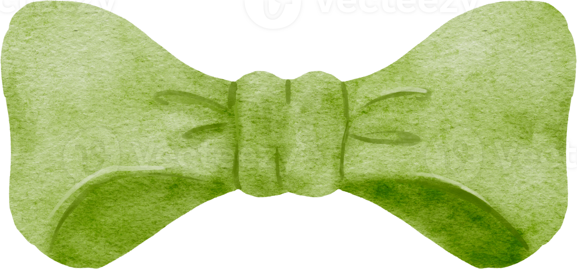 Green Bow Watercolor png