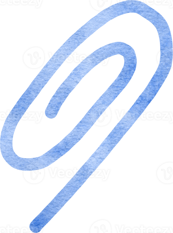 Paperclip Watercolor Illustration png