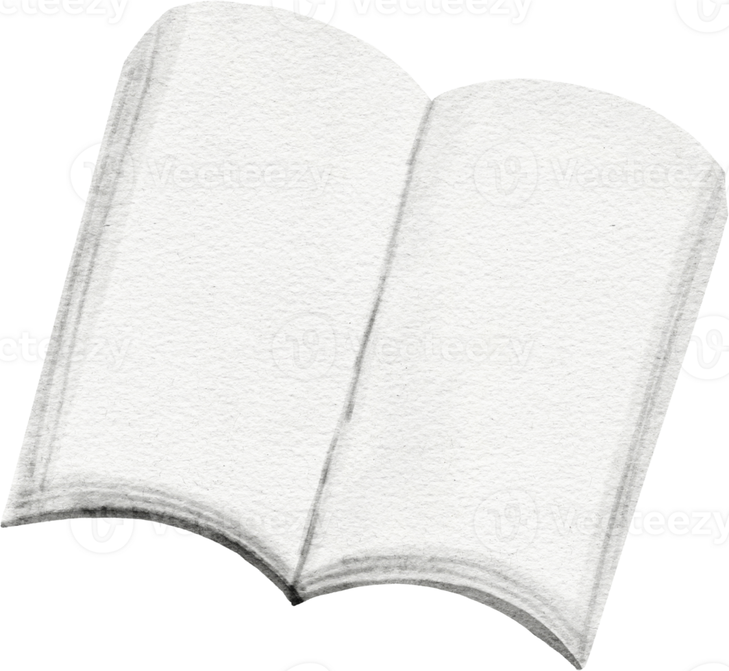 Opened Book Watercolor png